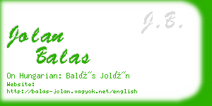 jolan balas business card